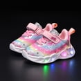 thumbnail image 2 of Girls Tennis Shoes Kid Shoes Girls' Lightweight Athletic Shoes Light up Girls Sneakers Breathable Kids Walking Shoes Pink Size 10 Little Kid, 2 of 5