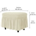 Mubineo 3D Bubble Lattice Ottoman Slipcover Rectangular Footstool