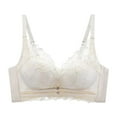 thumbnail image 2 of YWDJ Full Coverage Bras for Women Wide Straps Push up No Underwire Comfort Straps Support Lace Bralette Breathable Soft Bra for All Shapes Sagging Breasts Gold L, 2 of 5