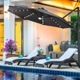 thumbnail image 1 of Costway 10ft Solar LED Cantilever Offset Patio Umbrella 360dgrees Rotation Aluminum Gray, 1 of 7
