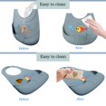 thumbnail image 3 of Baberos de silicona UBINGSOPA ajustables e impermeables, paquete de 2, 3 of 7