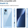 thumbnail image 6 of Case for Xiaomi Mi 12 Phone Case Slim Dropproof [Defend from Drop/Scratch/Slip/Fingerprint] Clear Acrylic Hard Back Soft TPU Bumper Hybrid Phone Cover for Xiaomi Mi 12-Blue, 6 of 16