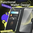 thumbnail image 3 of JETech Wallet Case for Samsung Galaxy S24+ / S24 Plus 5G, Shockproof PU Leather Magnetic Flip Cover with Card Holder, Stand Feature and Full Camera Protection (Black), 3 of 6