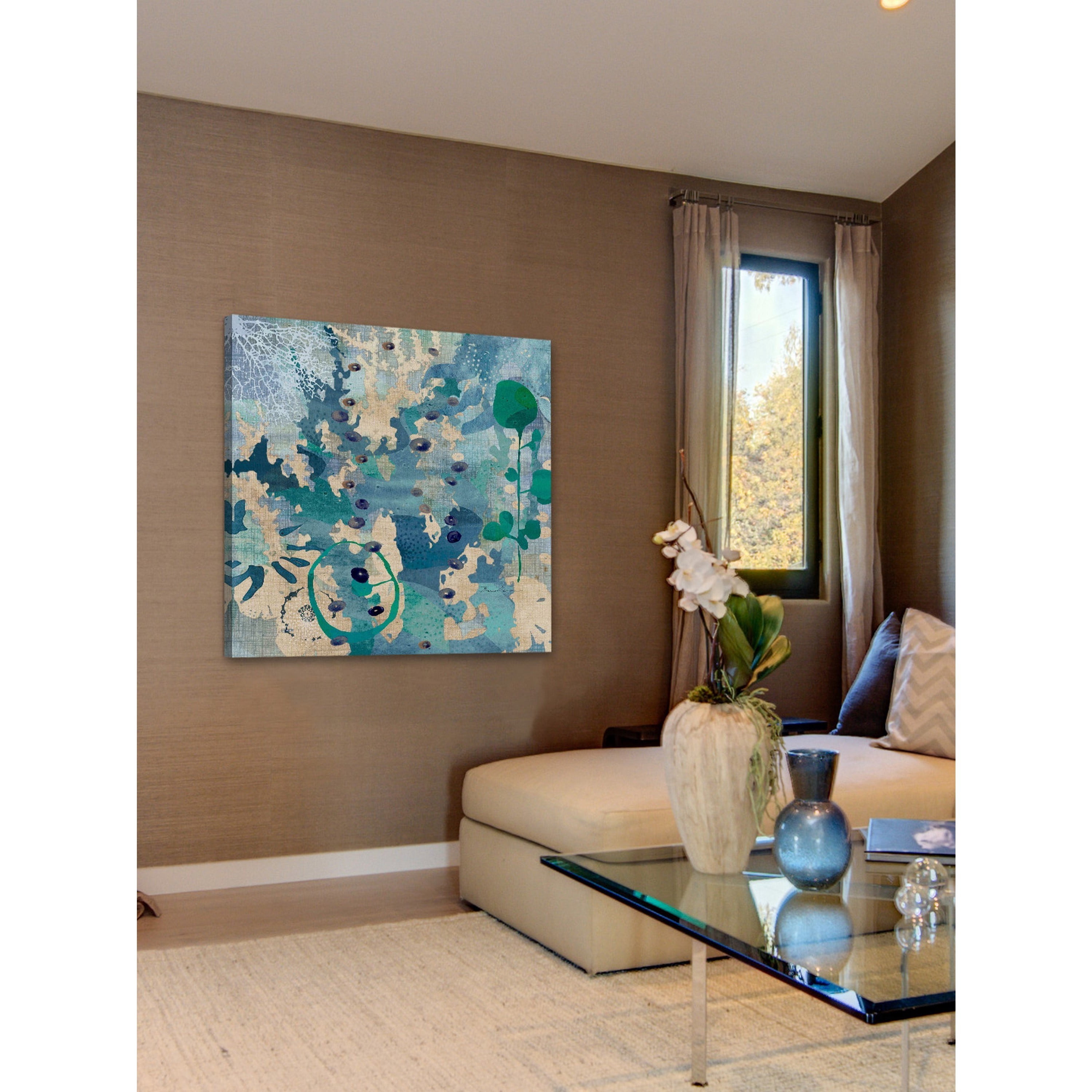 "By All This Blue" Painting Print on Wrapped Canvas