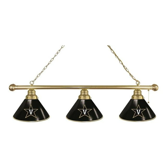 Holland Bar Stool BL3BRVander Vanderbilt Commodores 3 Shade Pool Billiard Light, Brass