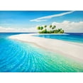 thumbnail image 2 of Galasso, Adriano 24x19 White Modern Wood Framed Museum Art Print Titled - Isola tropicale, 2 of 4