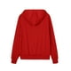 thumbnail image 2 of Qarigey Sudadera con capucha y cremallera para mujer, jersey de manga larga cálido de otoño, suéter informal con fecha lisa, sudadera Prendas para la parte del cuerpo Rojo S, 2 of 6