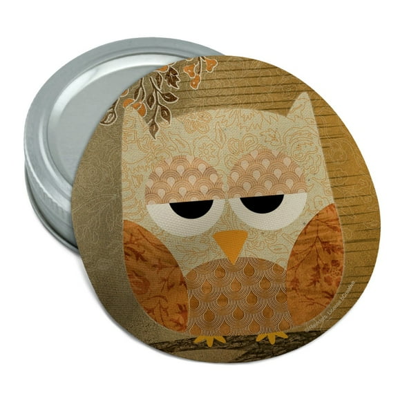 Sleepy Owl Antique Retro Round Rubber Non-Slip Jar Gripper Lid Opener