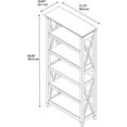 thumbnail image 4 of Bush Furniture (Set of 2) 5 Shelf Bookcase in Washed Gray, 4 of 8