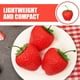 thumbnail image 3 of KAKOWELY 5 fresas artificiales de plástico, modelo de fresas falsas, decoración realista de fresas., 3 of 5