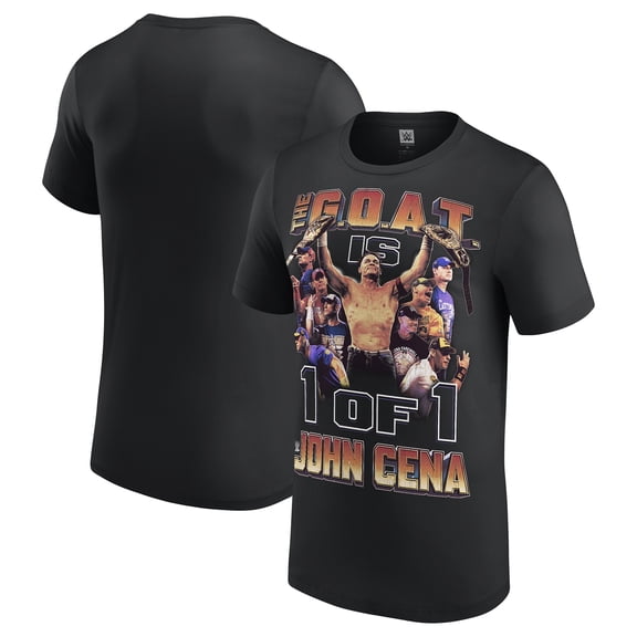Men's Black John Cena The Goat is 1 of 1 T-Shirt