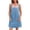 Light Blue, variant on Women Solid Color Casual Dress Scoop Neck Sleeveless Shift Mid-Length Regular Pull-On Linen with Pockets for Summer