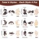 thumbnail image 2 of 1 caja de 24 dijes de 6 estilos, dijes góticos de cuervo negro, dijes de luna, rosa, esmalte, animal, pájaro, cuervo, colgantes góticos de terror, 2 of 7