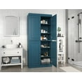 thumbnail image 3 of 100% Solid Wood 32" Bathroom Cabinet with Solid Doors and Adjustable Shelves, 3 of 6