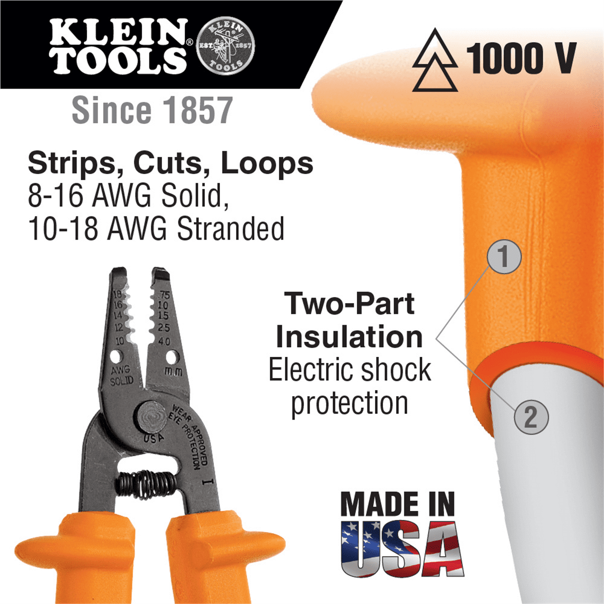 Klein Tools Wire Stripper/Cutter (10-18 AWG Solid)