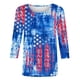 thumbnail image 3 of Fiudx Ofertas Flash Artículos En Oferta Camiseta de Manga 3/4 con Cuello Redondo y Estampado Informal para Mujer a La Moda, 3 of 4