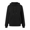 thumbnail image 5 of BOBOGOJP Oversized Hoodies for Women V Neck Half Zip Womens Sweatshirts Fall Pullover 2025 Winter Outfits Fashion Y2k Clothes Black for Size XXL, 5 of 5