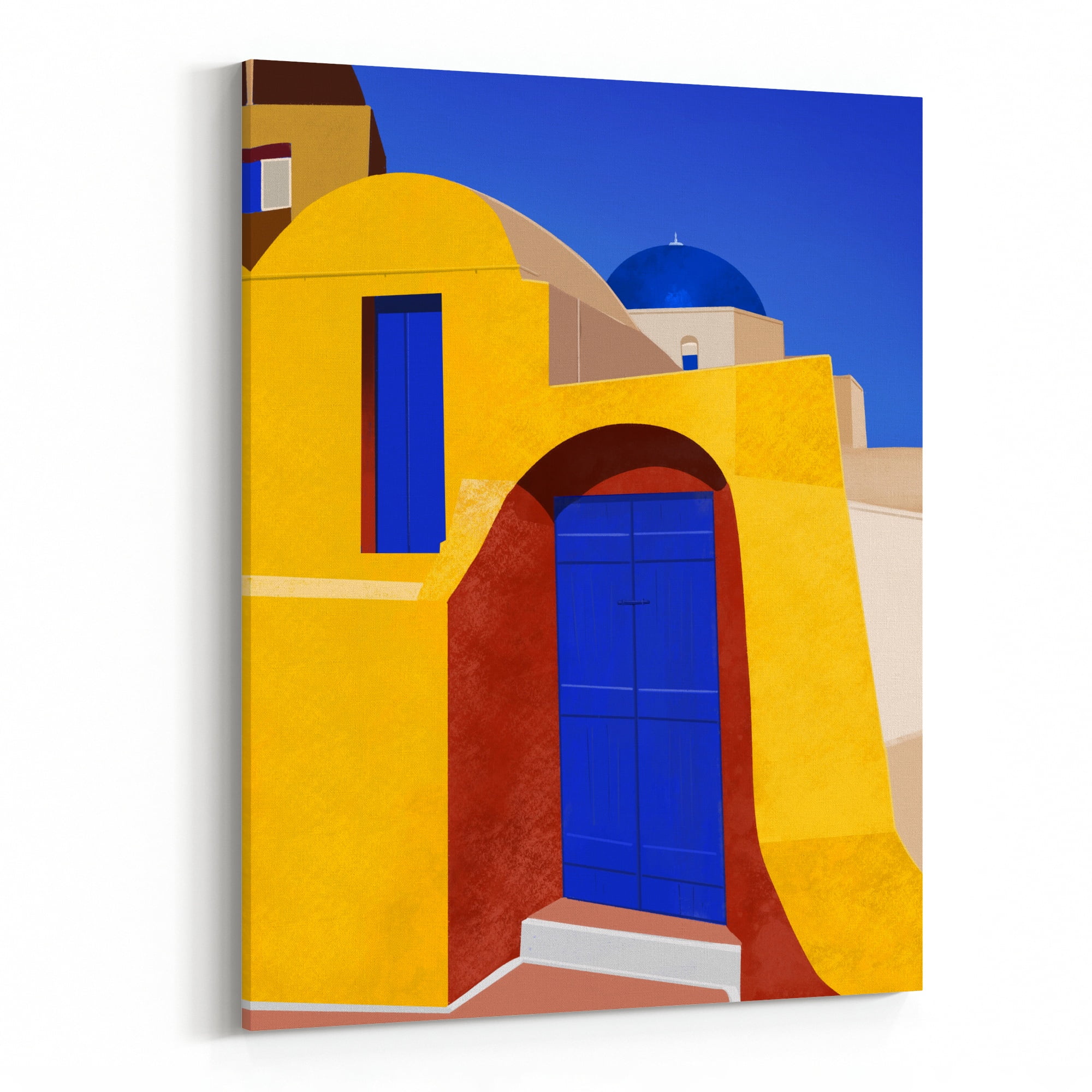 success quote Santorini streets drawing Greece Santorini printed travel poster motivational inspirational wall art decor prints