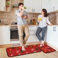 thumbnail image 6 of SKYSONIC Pattern Kitchen Mats Set of 2 Red Anti Fatigue Floor Runner Rug Non Slip Comfort Mat 19.7x27.6 Inch + 19.7x47.2 Inch for Living Room Laundry Room Hallway, 6 of 7