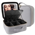 thumbnail image 1 of Bolsa de viaje para maquillaje, organizador de cosméticos MOMIRA, con espejo iluminado, 1 of 5