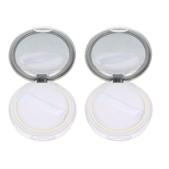 PBPBOX 2Pcs Multi Color Refillable Cosmetic Powder Case with Puff and Mirror