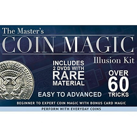 magic makers the master's coin magic illusion kit - 2 dvds with rare material and bonus card