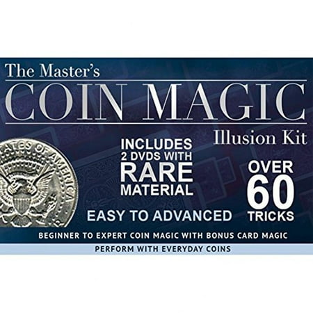 2 Instructional Magic Trick - magic makers the master's coin magic illusion kit - 2 dvds with rare material and bonus card tricks