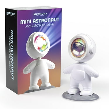 Mini Astronaut Projector Night Light Merkury Innovations- Purple Sunset, Rotating Head, USB Powered