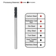 thumbnail image 5 of Uxcell 3mm Dia 4mm Shank HRC45 Carbide AlTiN Coated 4 Flute Square Nose End Mill, 5 of 6