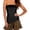 Black, variant on Women's Sleeveless Tank Top with Built In Bra Round Neck for Outdoor Music Festival GN2 S
