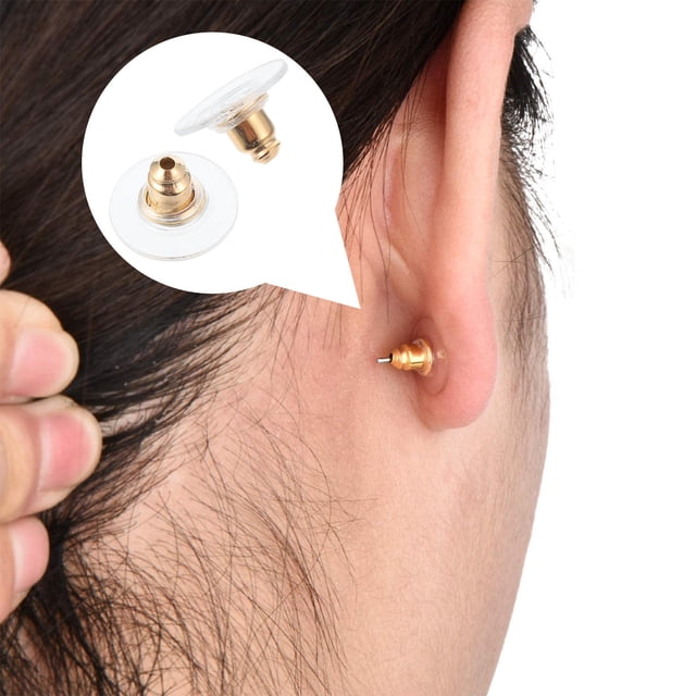 OFFIGAM 200Ud Accesorios Para Aretes Base De Metal Dorado Para DIY Livianos Y Portátiles