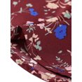 thumbnail image 7 of Allegra K Women's Ruffle V-Neck Blouse Floral Self Tie Wrap Peplum Top, 7 of 7