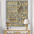thumbnail image 3 of Gold Geometric Tapestry III - Modern & Transitional Framed Canvas, 3 of 3