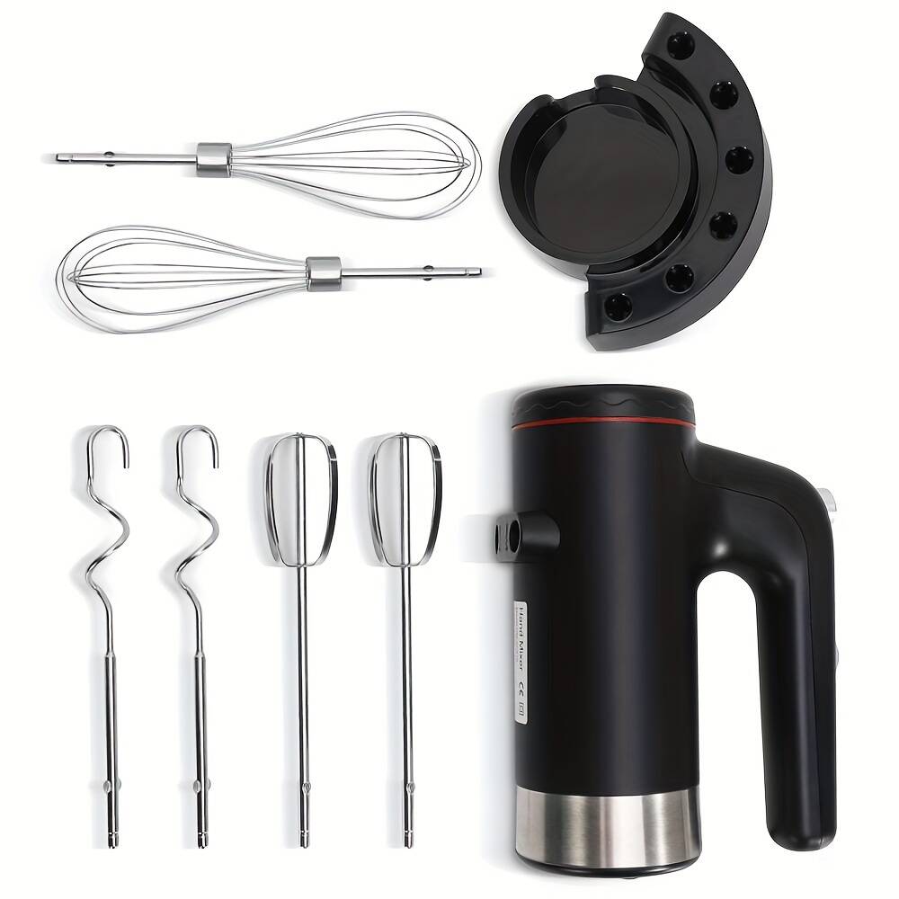 SAY YEAH Electric Hand Mixer,Upgrade 5 Speed Hand Mixer with Turbo Boost,Kitchen Immersion Blender for Food Whipping,Egg Beaters Includes 6 Attachments,White