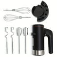 thumbnail image 4 of SAY YEAH Electric Hand Mixer,Upgrade 5 Speed Hand Mixer with Turbo Boost,Kitchen Immersion Blender for Food Whipping,Egg Beaters Includes 6 Attachments,White, 4 of 6