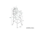 thumbnail image 3 of Linon Crested Full Back Wood Bar Stool, 30" Seat Height, Dark Brown Finish with Dark Brown Fabric, 3 of 8