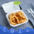 thumbnail image 5 of URBAN BOX CO. 6x6 15 oz Eco-Friendly Bagasse Medium Clamshell Containers, 50-Pack, 5 of 6