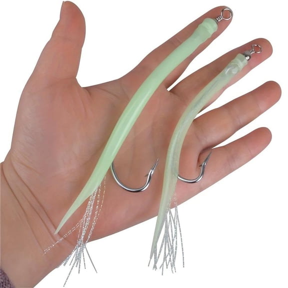 Fishing Lure, Bionic, Tube Lure, with Sharp Hook, Eel Trolling Bait, Fishing Accessories, 5Piece Outdoor