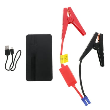 Portable Car Jump Starter with 6000mAh Capacity for Multiple Starts and Device Charging Black