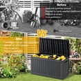 thumbnail image 2 of NIAIZEK Outdoor Lockable Waterproof 180 Gallon Resin Deck Box, Black, 2 of 7