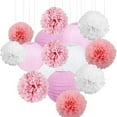 thumbnail image 2 of ICQOVD Hanging Paper Lanterns Rustic Wedding Birthday Party Decorative Supplies, 2 of 6