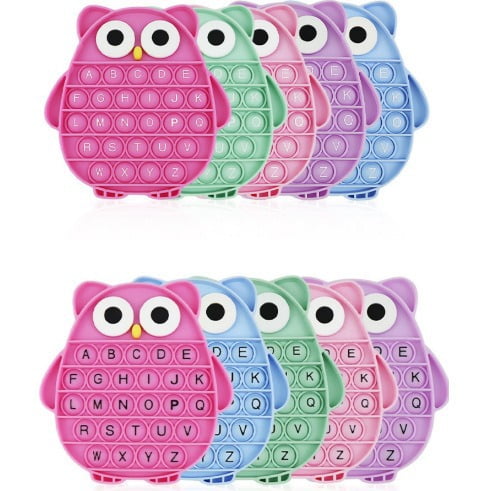 Pulsera musical con burbujas para los dedos, juguetes educativos de descompresión para niños con letras pioneras de roedores de silicona