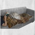 thumbnail image 6 of Sailboat Soft Flannel Fleece Blanket, Modern Abstract Illustration of Full Moon Fairy Scene with Nautical Elements, Cozy Plush for Indoor and Outdoor Use, 50" x 60", Orange and Grey, by Ambesonne, 6 of 6