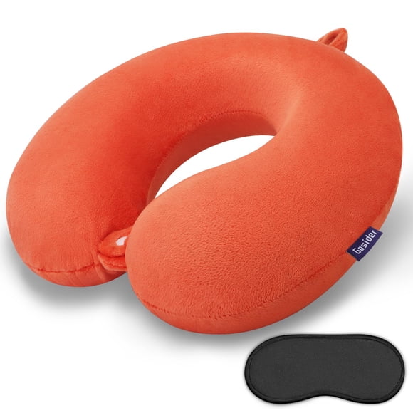 Almohada cervical de viaje Gosider Orange Viscoelástica Velvet