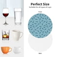 thumbnail image 6 of Zufioo Cute Shark Print Leather Coaster Set, Decorative PVC Coasters 4-pack - Scald and Stain-resistant, Suitable for Home, Cafes, Restaurants-Round Shape, 6 of 6