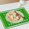 thumbnail image 6 of Football Placemats Set of 6, Heat Resistant Non-Slip Green Place Mats for Kitchen Dining Table, Washable Durable Cloth Table Mats Holiday Decor, 18x12 Inch, 6 of 6