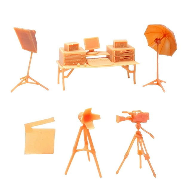 Equipo de tiro en miniatura simulado, accesorios, modelo de luces de fotografía, decoración, necesita escena pintada a mano, Mini modelo para perfke Escena de diorama