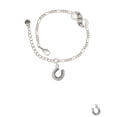 thumbnail image 2 of Delight Jewelry Silver Plated Beaded Clear Crystal Horseshoe with Good Luck Silver-tone Paw Infinity Link Chain Bracelet, 6"+2" Extender, 2 of 3