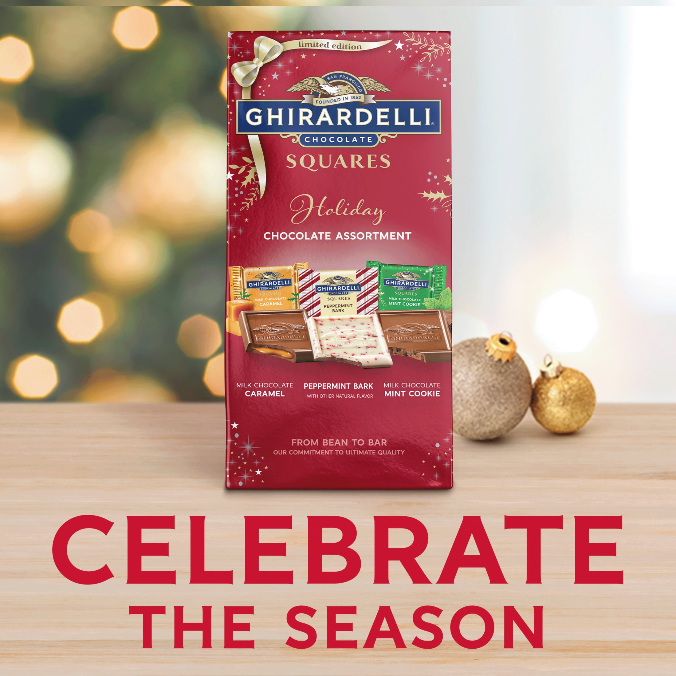 (2 pack) GHIRARDELLI Limited Edition Holiday Chocolate Assortment SQUARES, 7.9 oz Bag