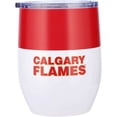 thumbnail image 2 of Calgary Flames 16oz. Colorblock Stainless Steel Curved Tumbler, 2 of 3